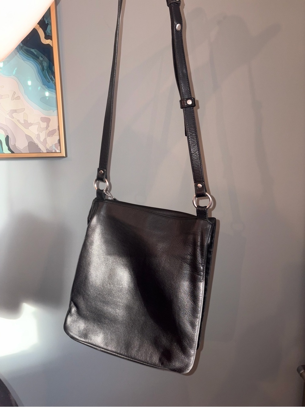 Vintage Coach Chelsea Legacy Slim Flap Crossbody 9458 Black Leather - Picture 5 of 16